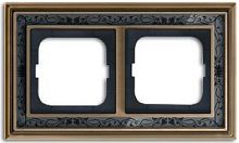 Рамка универсальная ABB Династия 2-м. античная латунь/черная роспись картинка